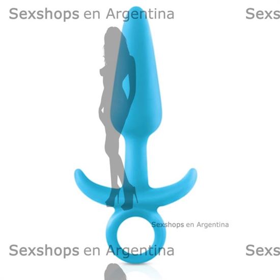 Plug anal Firefly Medium celeste aterciopelado